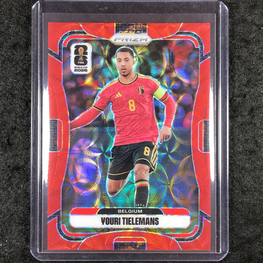 2026 Prizm FIFA World Cup YOURI TIELEMANS Choice Red /85 #162