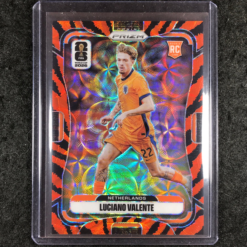 2026 Prizm FIFA World Cup LUCIANO VALENTE Rookie Choice Tiger Stripe #314