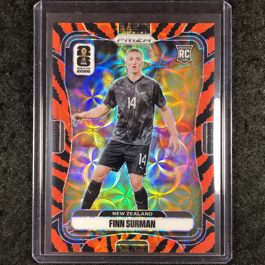 2026 Prizm FIFA World Cup FINN SURMAN Rookie Choice Tiger Stripe #323