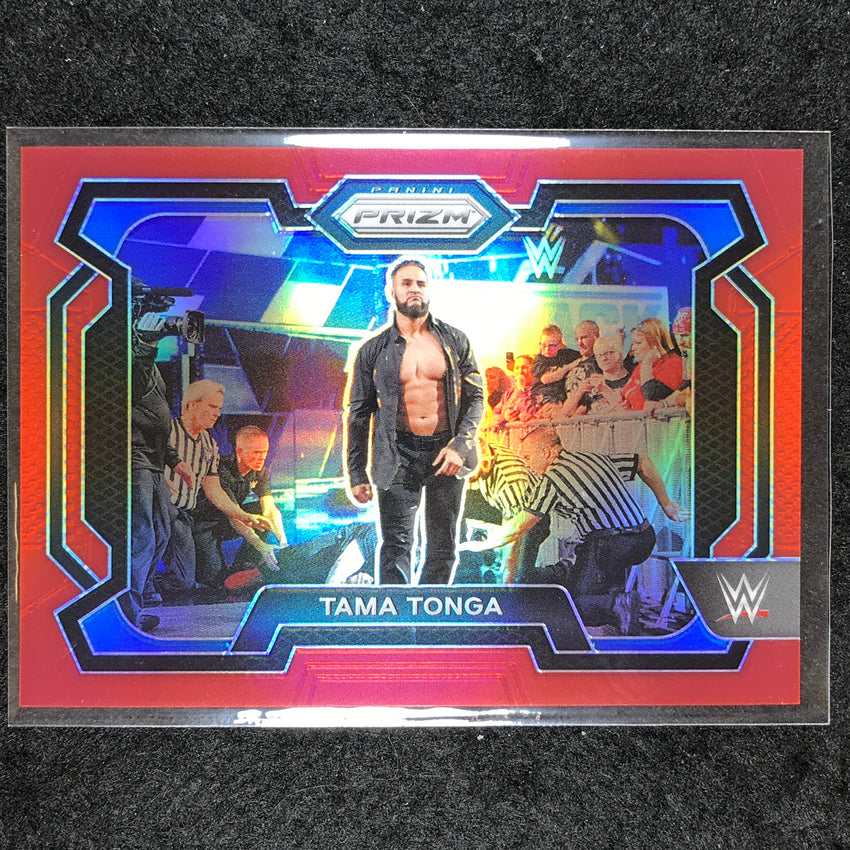 2024 Prizm WWE TAMA TONGA Base Horizontal Red 141/299 #41