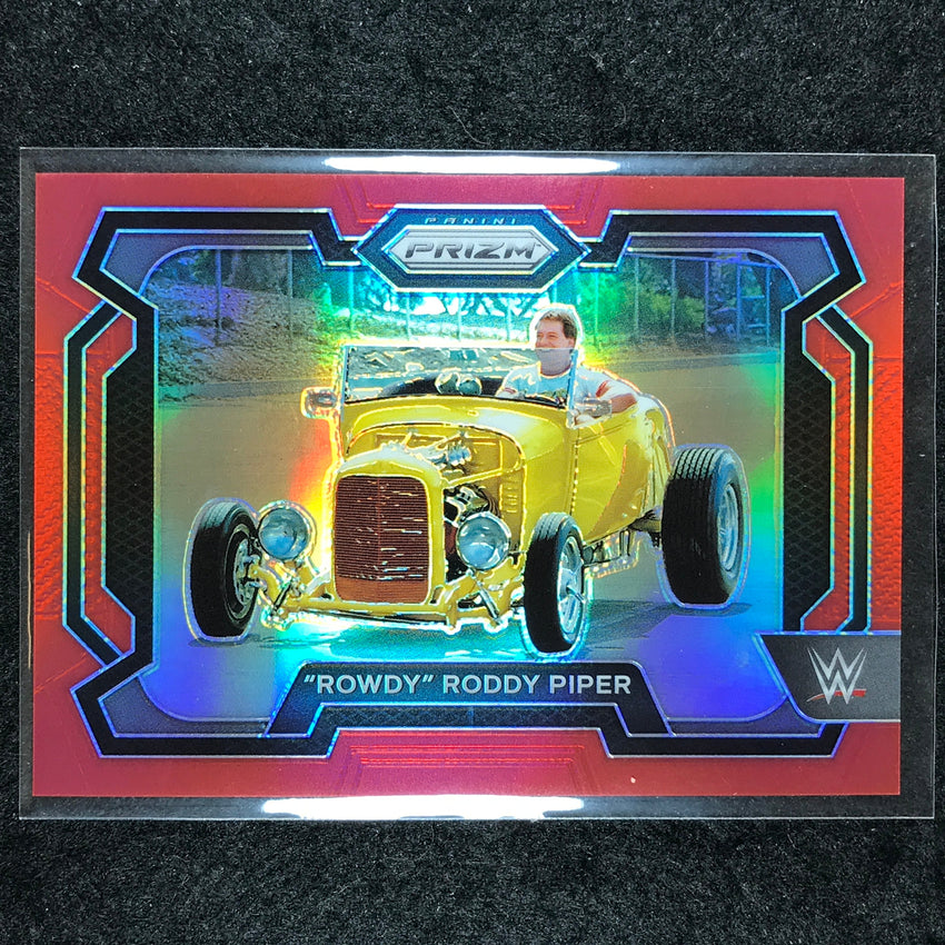 2024 Prizm WWE "ROWDY" RODDY PIPER Base Horizontal Red 198/299 #57