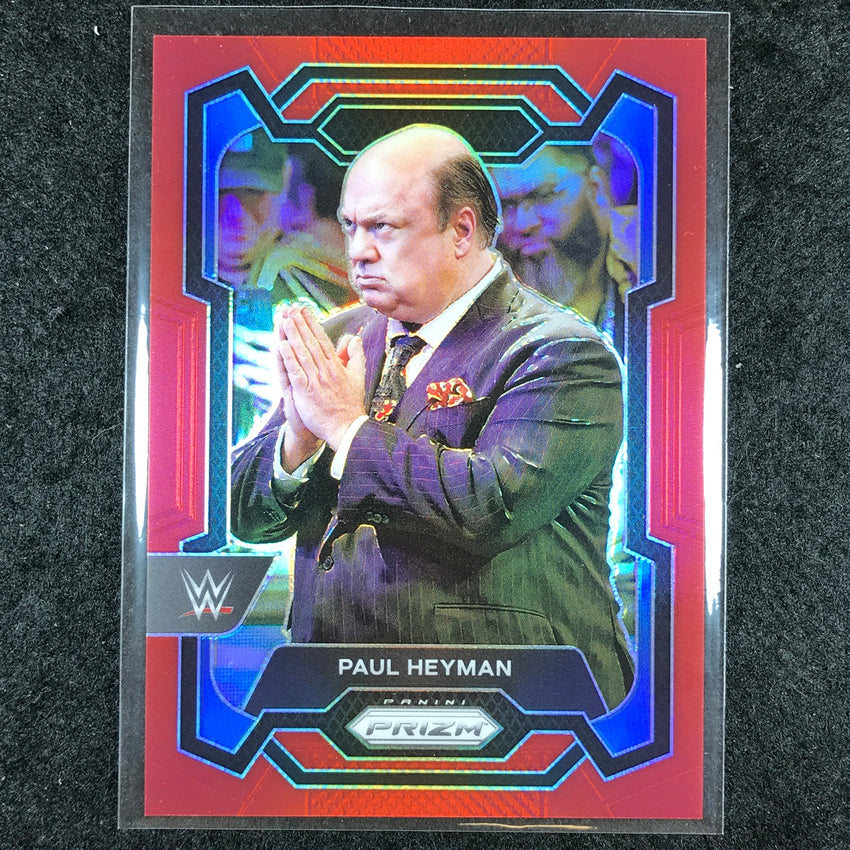 2024 Prizm WWE PAUL HEYMAN Base Vertical Red 111/299 #121