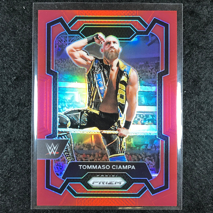 2024 Prizm WWE TOMMASO CIAMPA Base Vertical Red 144/299 #125