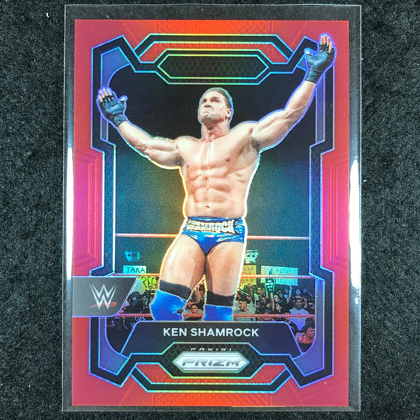 2024 Prizm WWE KEN SHAMROCK Base Vertical Red 87/299 #137