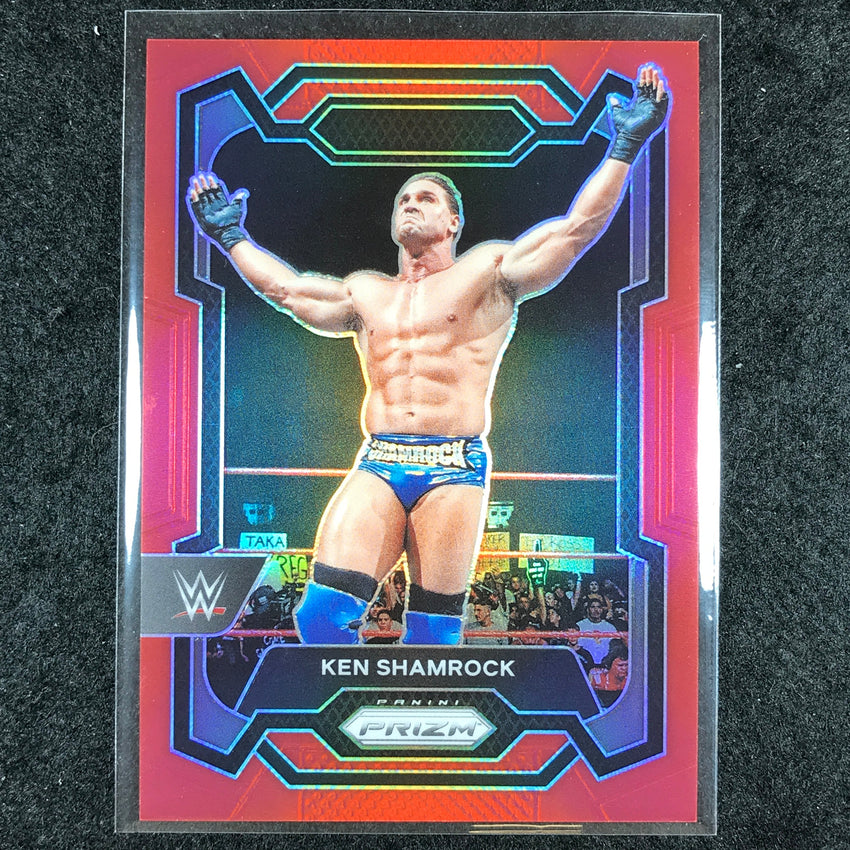 2024 Prizm WWE KEN SHAMROCK Base Vertical Red 220/299 #137