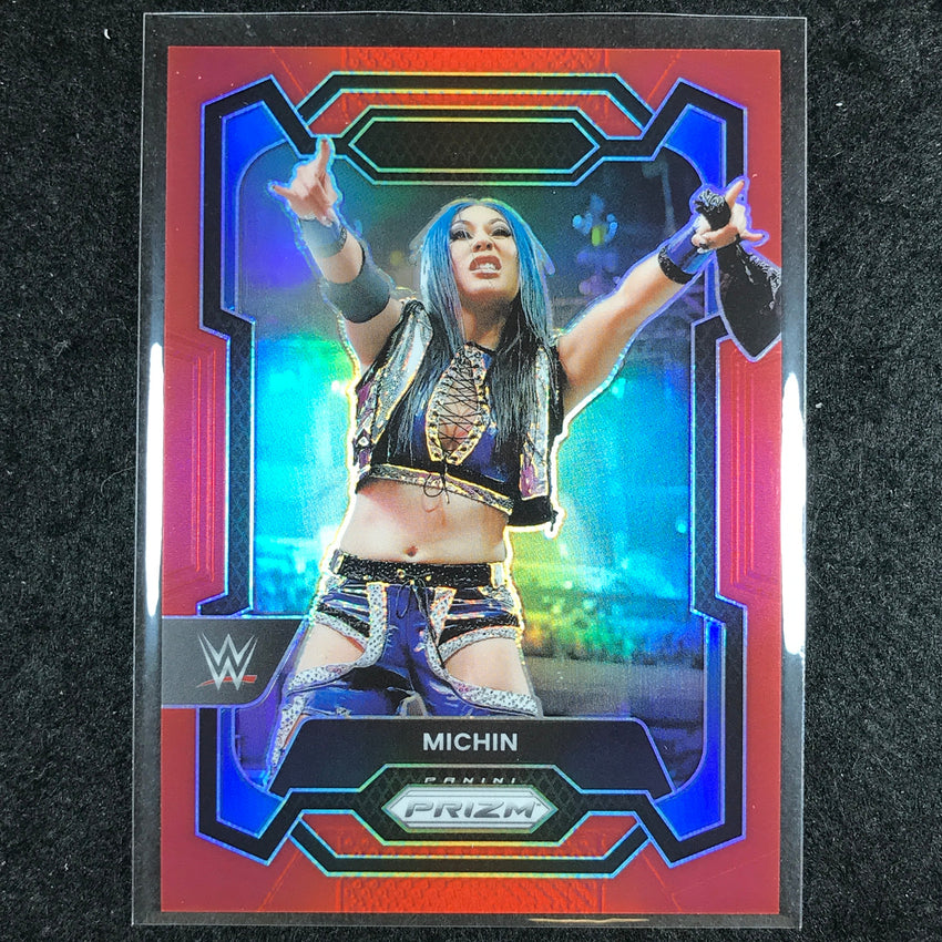 2024 Prizm WWE MICHIN Base Vertical Red 253/299 #139