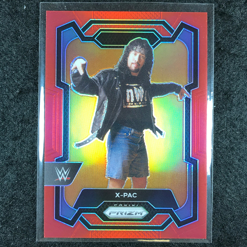 2024 Prizm WWE X-PAC Base Vertical Red 292/299 #158
