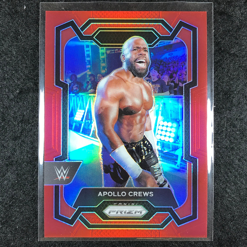 2024 Prizm WWE APOLLO CREWS Base Vertical Red 128/299 #168