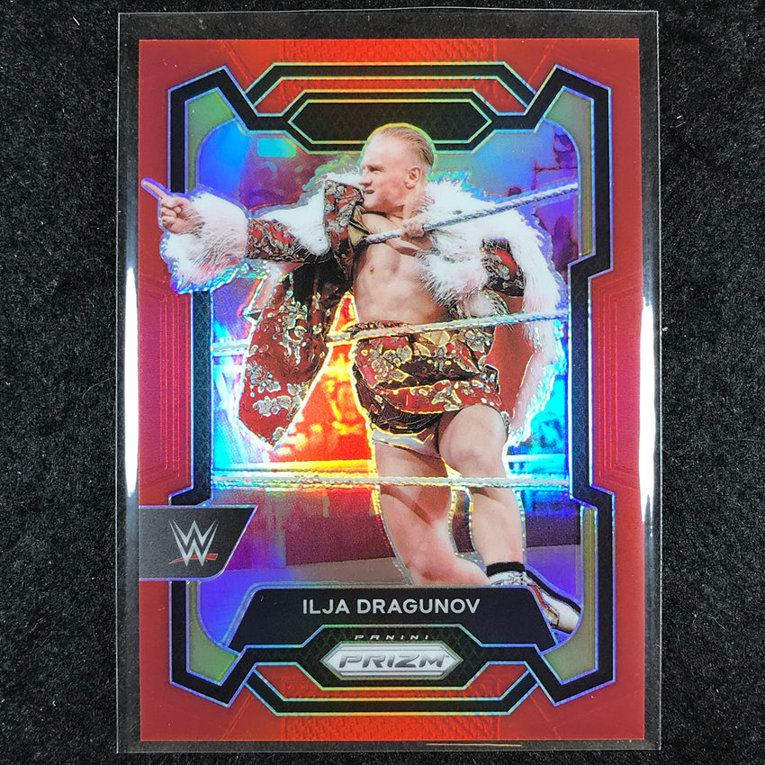 2024 Prizm WWE ILJA DRAGUNOV Base Vertical Red 190/299 #184
