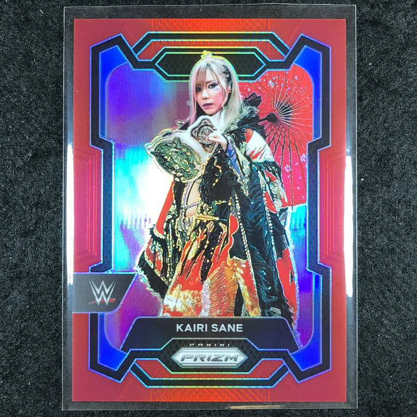 2024 Prizm WWE KAIRI SANE Base Vertical Red 238/299 #186