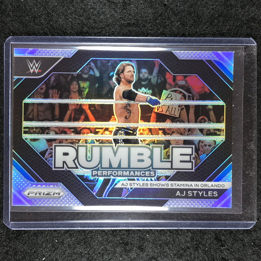 2024 Prizm WWE AJ STYLES Rumble Performances Silver #15