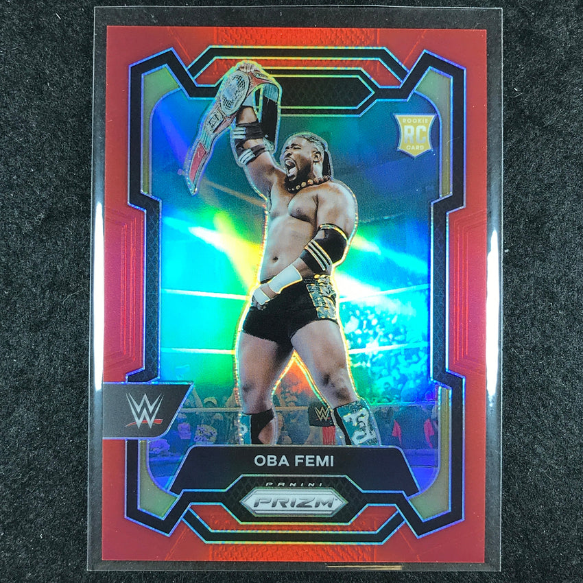 2024 Prizm WWE OBA FEMI Rookie Base Vertical Red 98/299 #199
