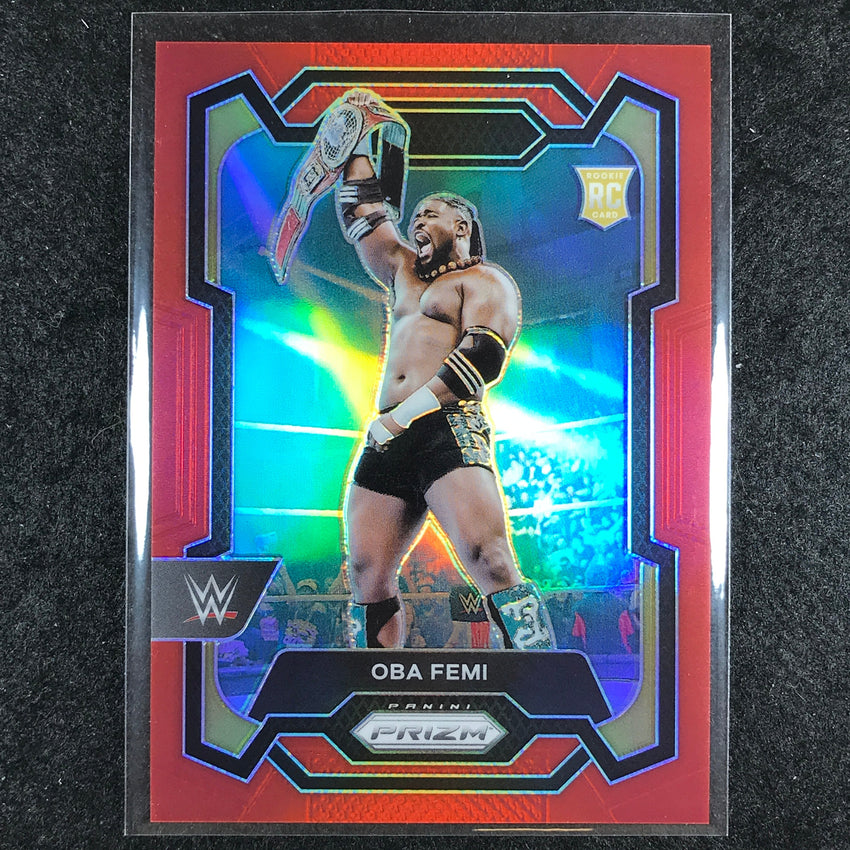 2024 Prizm WWE OBA FEMI Rookie Base Vertical Red 295/299 #199