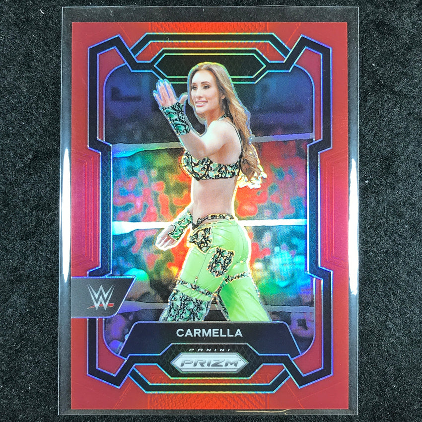 2024 Prizm WWE CARMELLA Base Vertical Red 84/299 #200