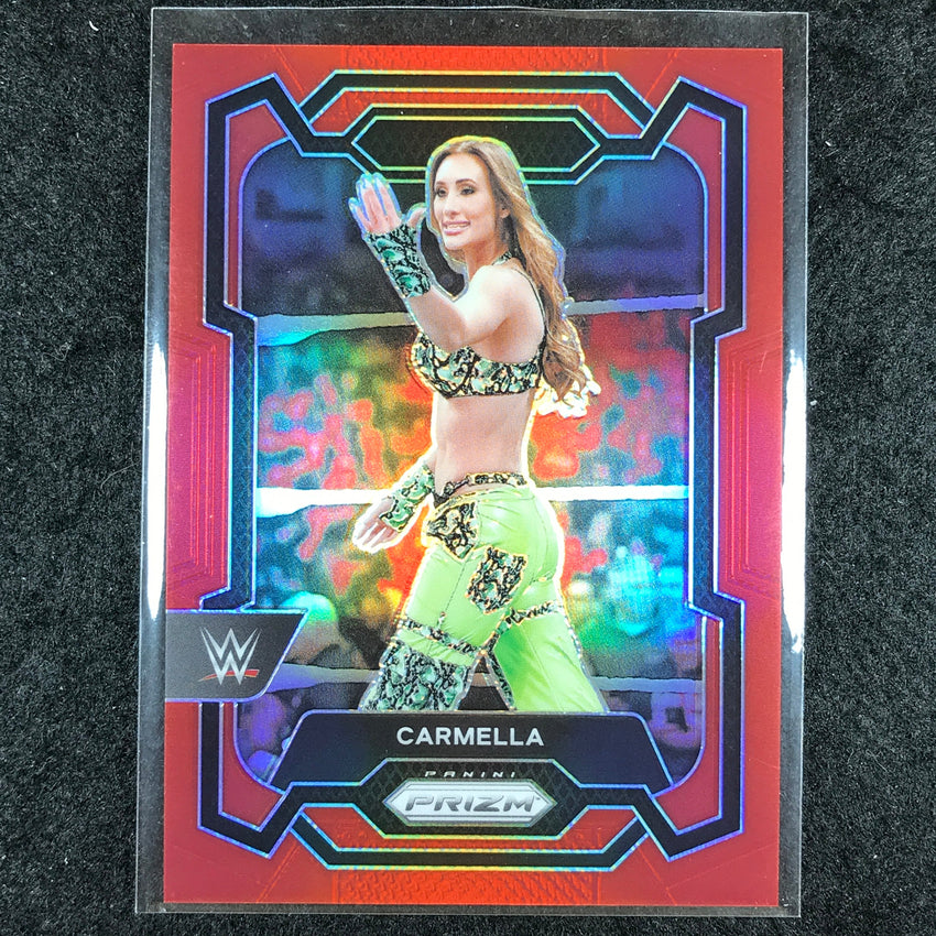 2024 Prizm WWE CARMELLA Base Vertical Red 116/299 #200