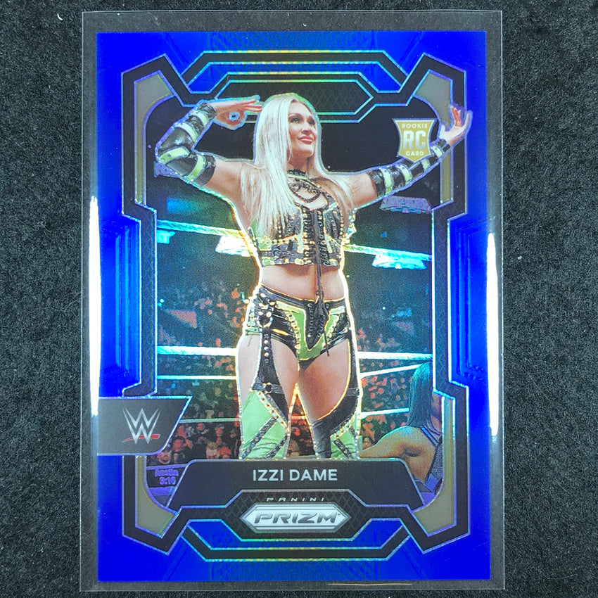 2024 Prizm WWE IZZI DAME Rookie Base Vertical Blue 84/199 #116