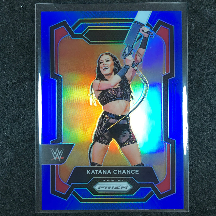2024 Prizm WWE KATANA CHANCE Base Vertical Blue 25/199 #117