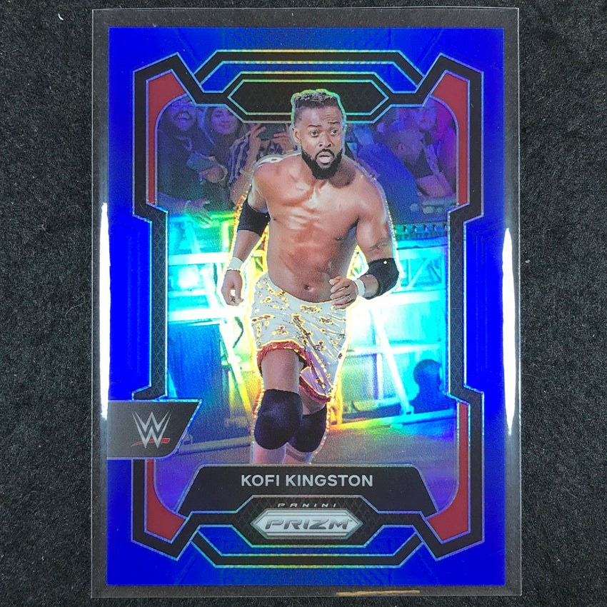 2024 Prizm WWE KOFI KINGSTON Base Vertical Blue 27/199 #147