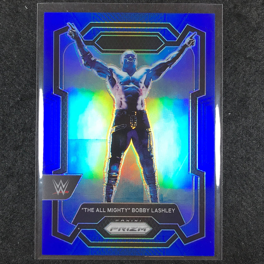 2024 Prizm WWE "THE ALL MIGHTY" BOBBY LASHLEY Base Vertical Blue 150/199 #150