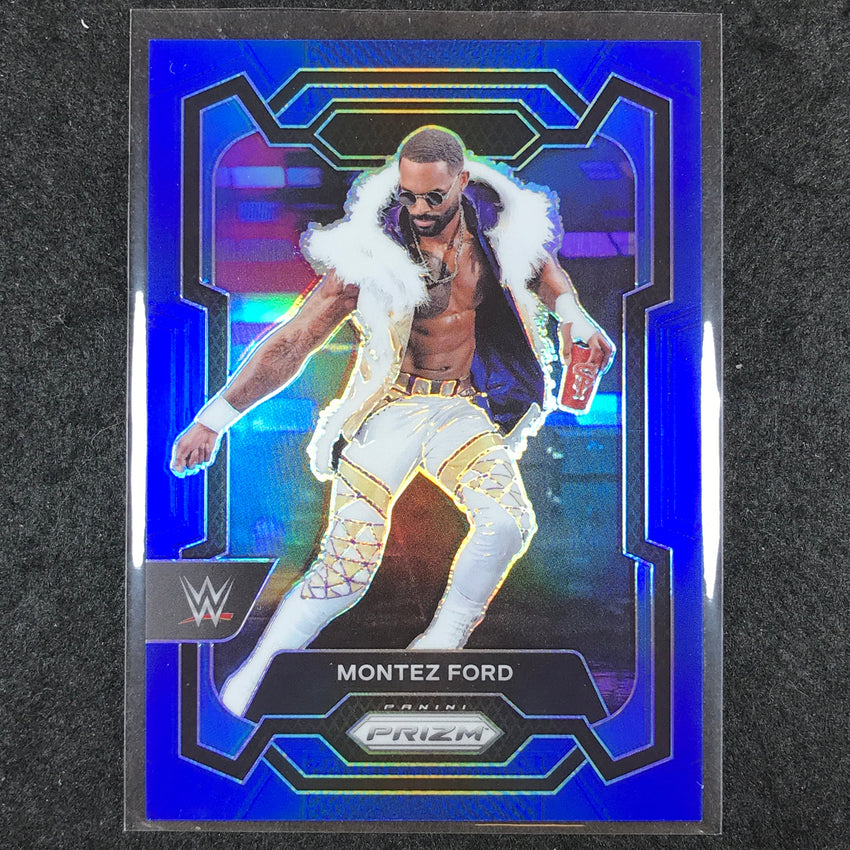 2024 Prizm WWE MONTEZ FORD Base Vertical Blue 1/199 #159