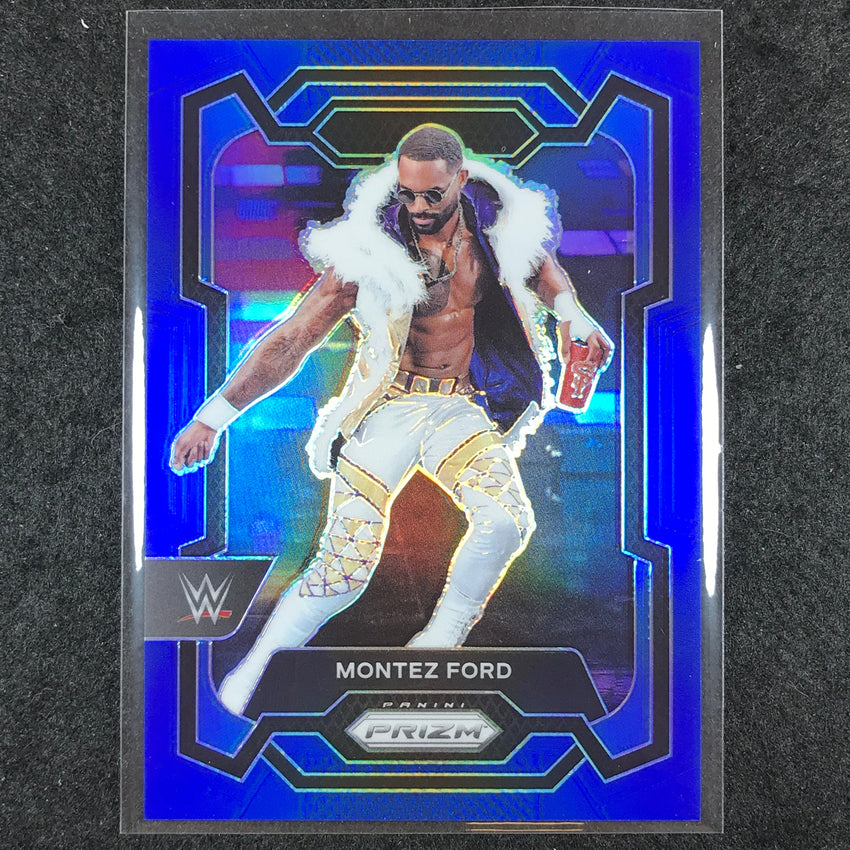 2024 Prizm WWE MONTEZ FORD Base Vertical Blue 141/199 #159