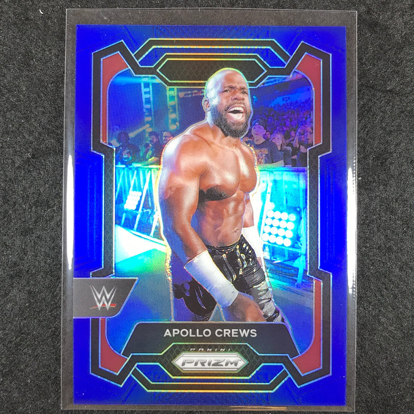 2024 Prizm WWE APOLLO CREWS Base Vertical Blue 141/199 #168