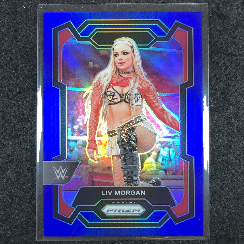 2024 Prizm WWE LIV MORGAN Base Vertical Blue 197/199 #177