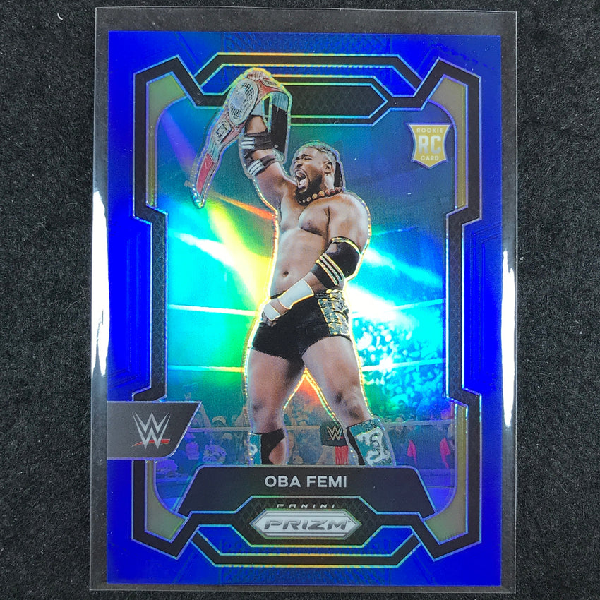 2024 Prizm WWE OBA FEMI Rookie Base Vertical Blue 92/199 #199
