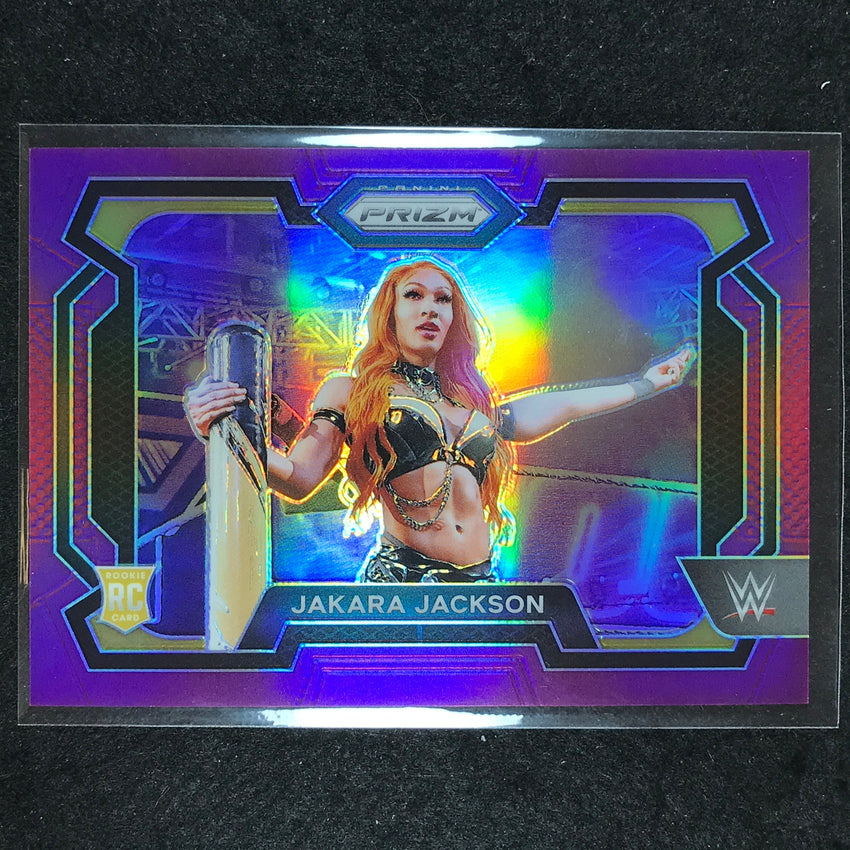 2024 Prizm WWE JAKARA JACKSON Rookie Base Horizontal Purple 131/149 #12