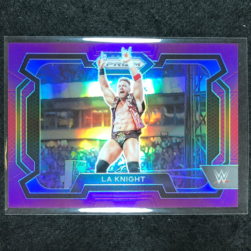 2024 Prizm WWE LA KNIGHT Base Horizontal Purple 89/149 #23