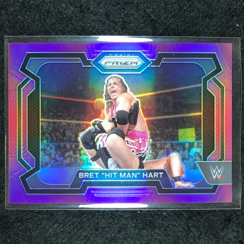 2024 Prizm WWE BRET "HIT MAN" HART Base Horizontal Purple 42/149 #26