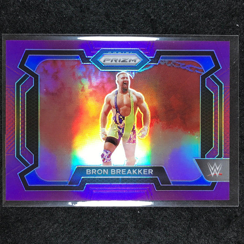 2024 Prizm WWE BRON BREAKKER Base Horizontal Purple 18/149 #46
