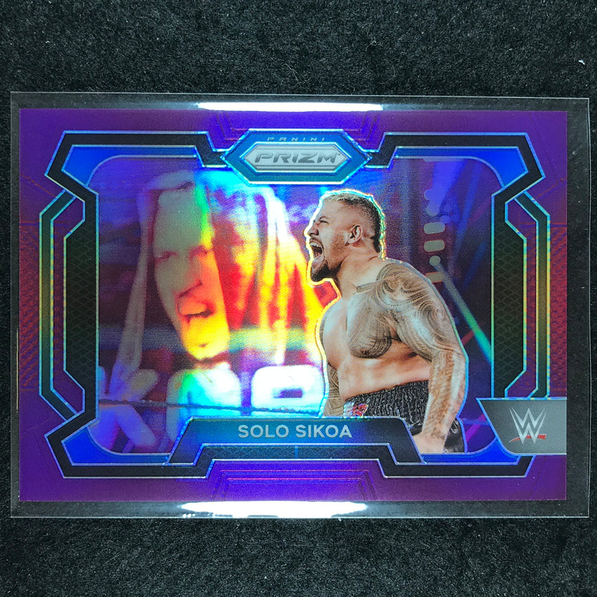 2024 Prizm WWE SOLO SIKOA Base Horizontal Purple 136/149 #49