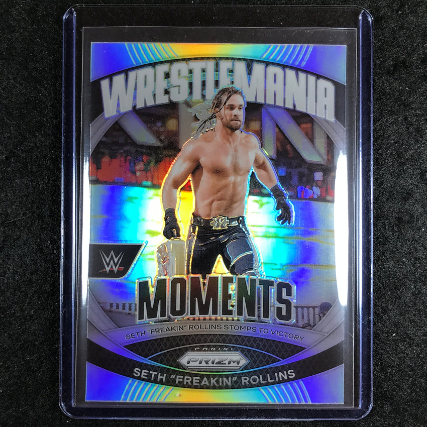 2024 Prizm WWE SETH FREAKIN ROLLINS Wrestlemania Moments Silver #16