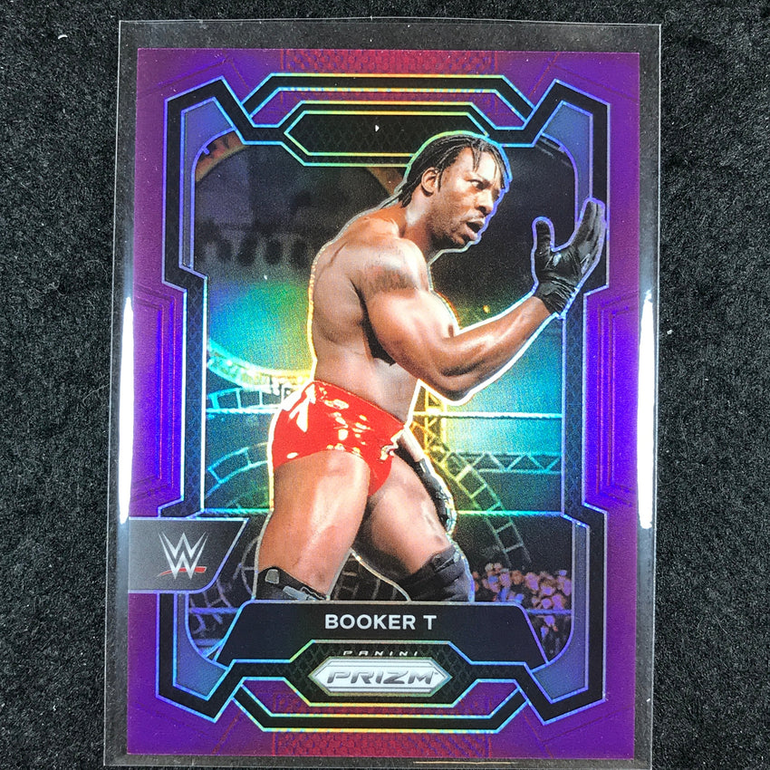 2024 Prizm WWE BOOKER T Base Vertical Purple 4/149 #160