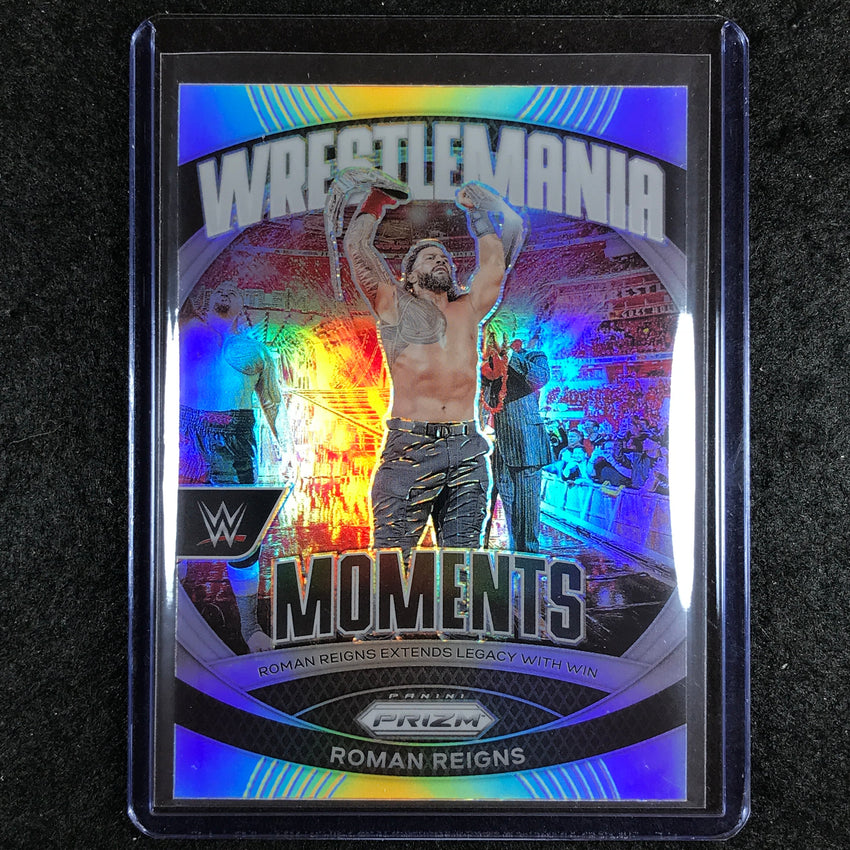 2024 Prizm WWE ROMAN REIGNS Wrestlemania Moments Silver #17