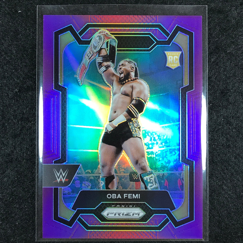 2024 Prizm WWE OBA FEMI Rookie Base Vertical Purple 39/149 #199