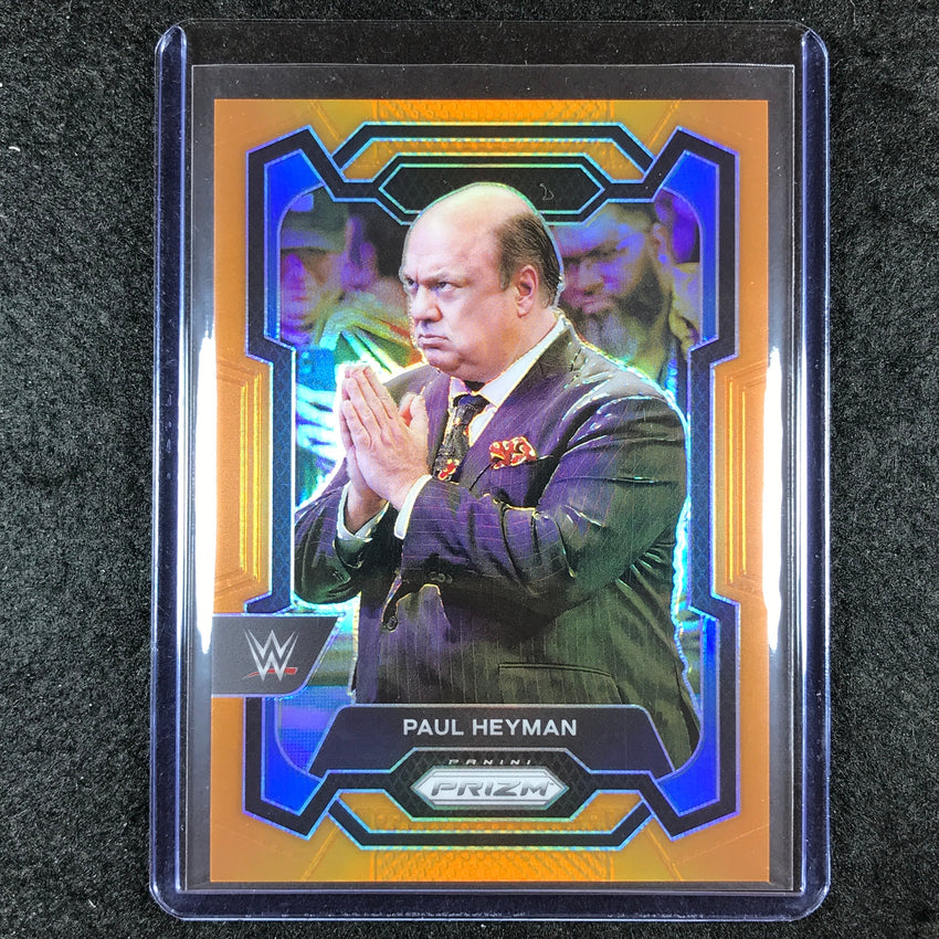 2024 Prizm WWE PAUL HEYMAN Base Vertical Orange 27/99 #121