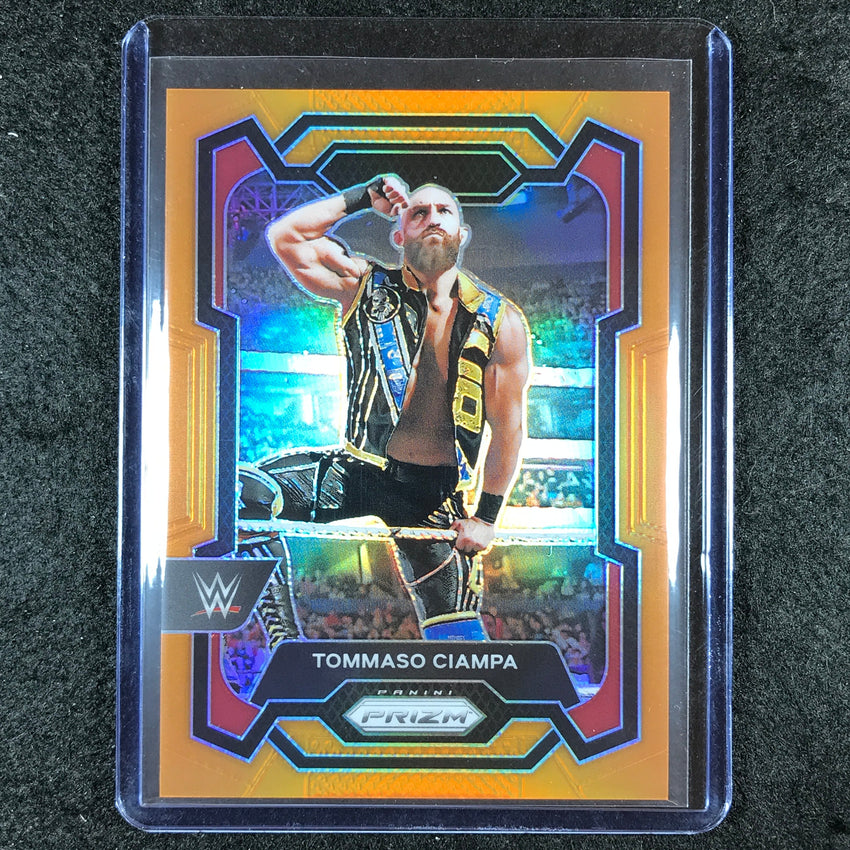 2024 Prizm WWE TOMMASO CIAMPA Base Vertical Orange 46/99 #125