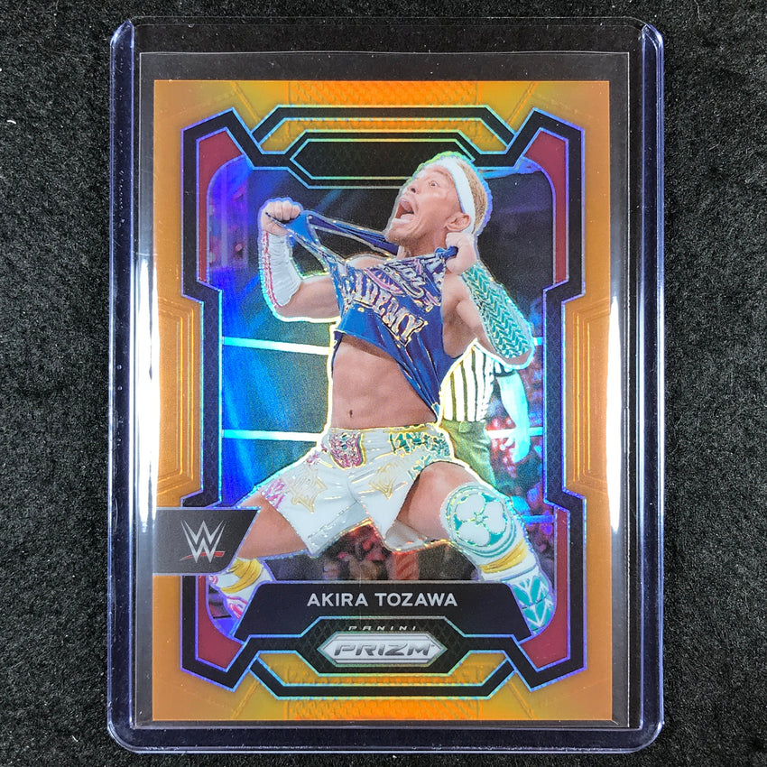 2024 Prizm WWE AKIRA TOZAWA Base Vertical Orange 88/99 #128