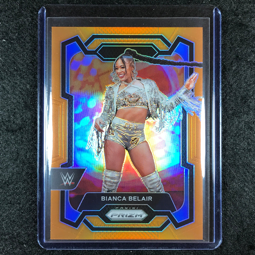 2024 Prizm WWE BIANCA BELAIR Base Vertical Orange 4/99 #130