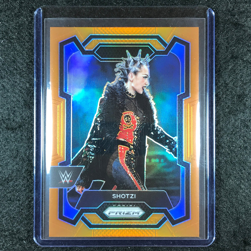 2024 Prizm WWE SHOTZI Base Vertical Orange 98/99 #153