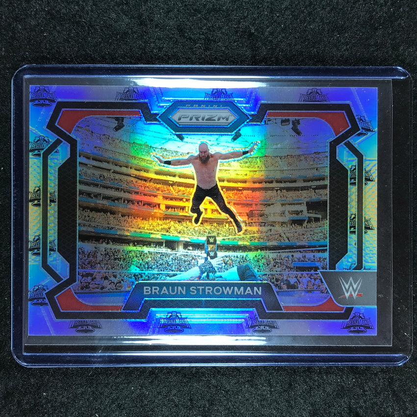 2024 Prizm WWE BRAUN STROWMAN Base Horizontal Wrestlemania 20/40