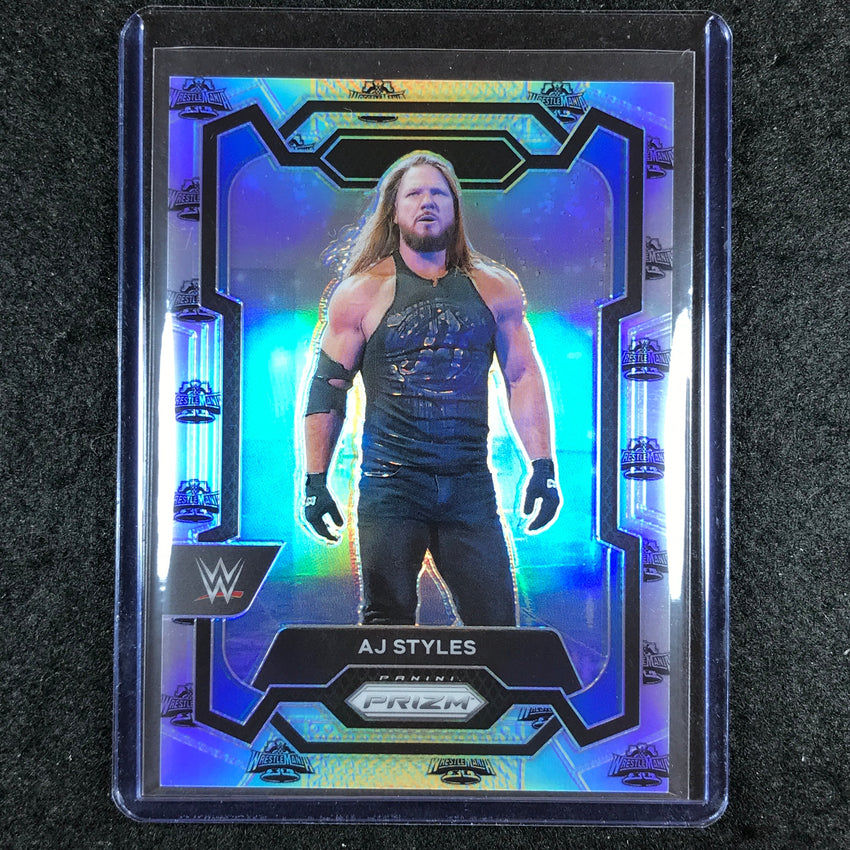 2024 Prizm WWE AJ STYLES Base Vertical Wrestlemania 14/40