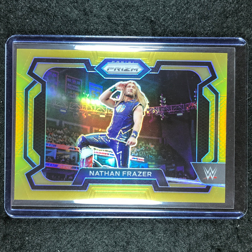 2024 Prizm WWE NATHAN FRAZER Base Horizontal Gold 4/10