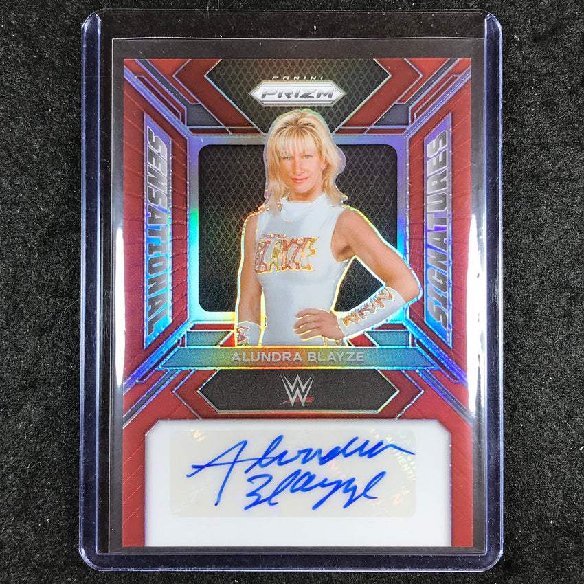 2024 Prizm WWE ALUNDRA BLAYZE Sensational Signatures Auto Red 74/99