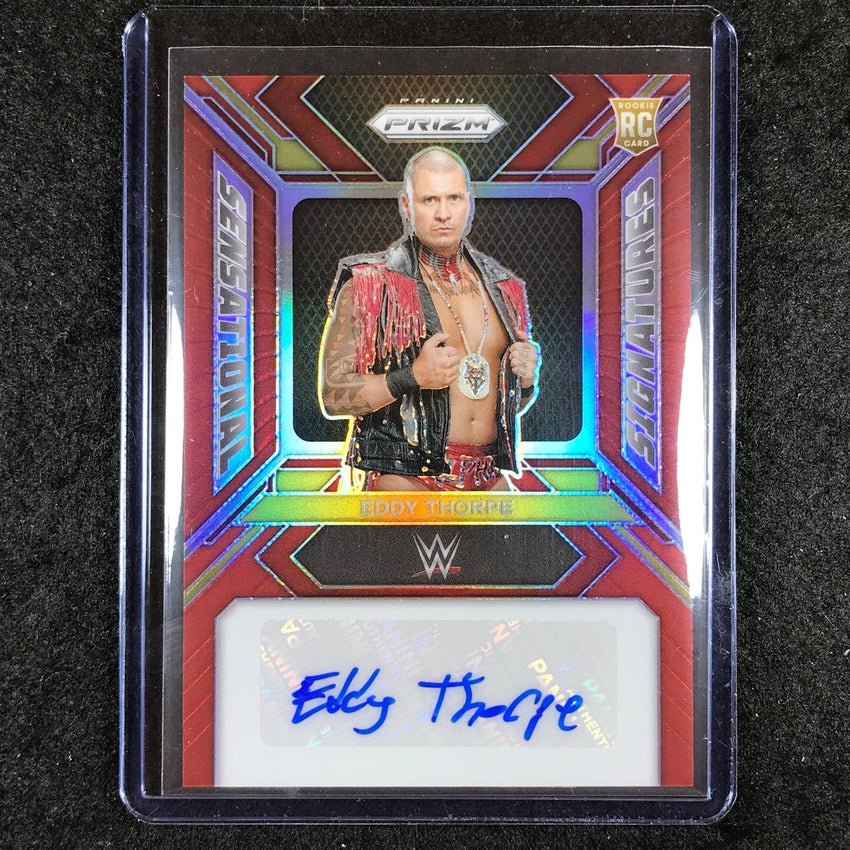 2024 Prizm WWE EDDY THORPE Sensational Signatures Rookie Auto Red 2/99