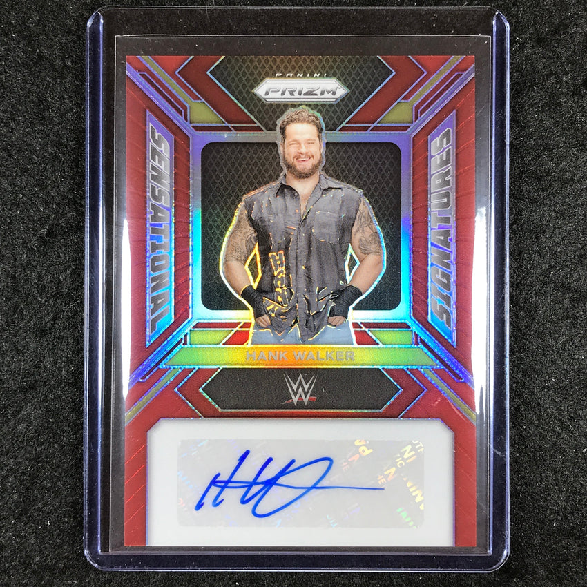 2024 Prizm WWE HANK WALKER Sensational Signatures Auto Red 84/99