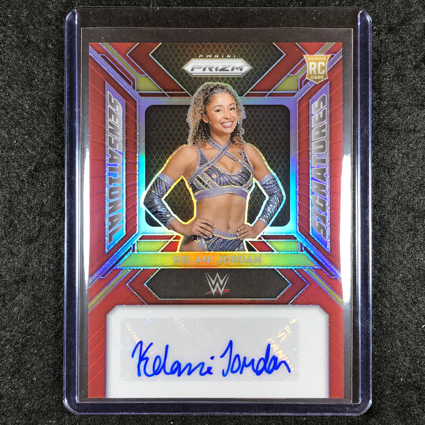 2024 Prizm WWE KELANI JORDAN Sensational Signatures Rookie Auto Red 13/99