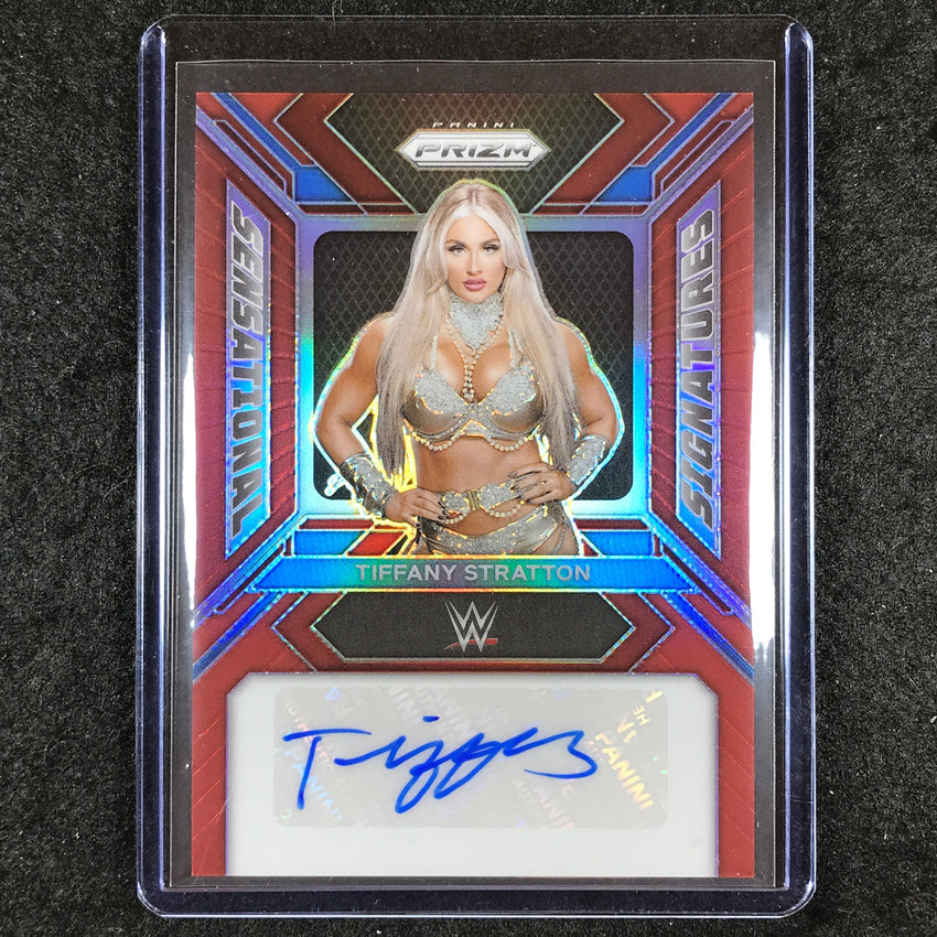 2024 Prizm WWE TIFFANY STRATTON Sensational Signatures Auto Red 16/99